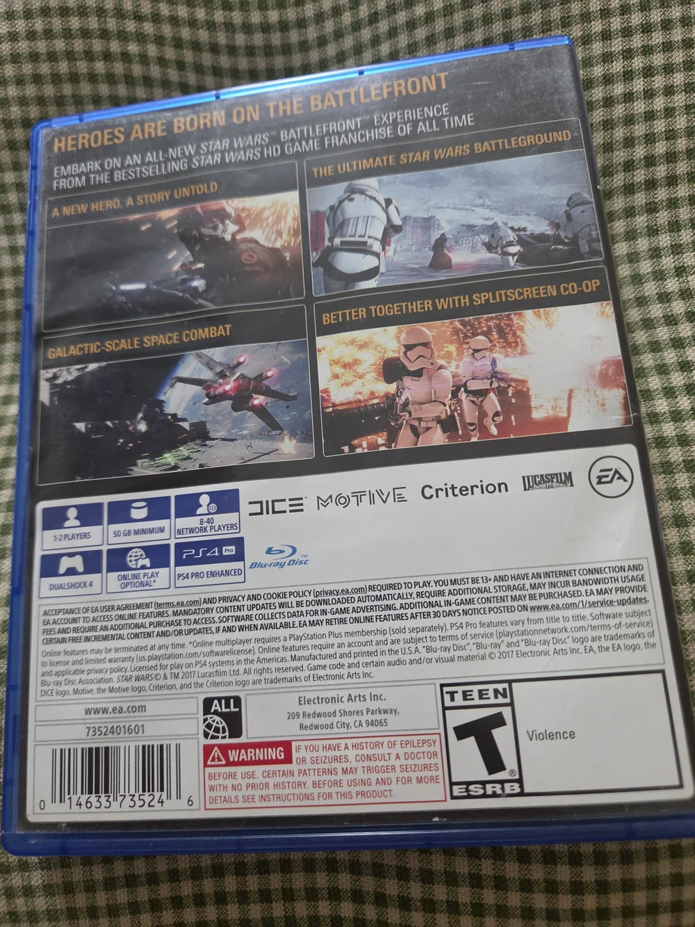 Sony PS4 Star Wars Battlefront II - Blue Case